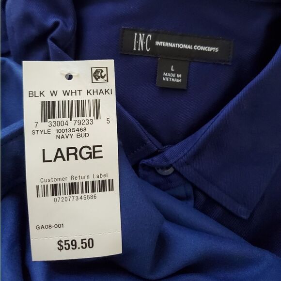 Inc International Pieced Button-Up Long Sleeve Shirt - Picture 12 of 15